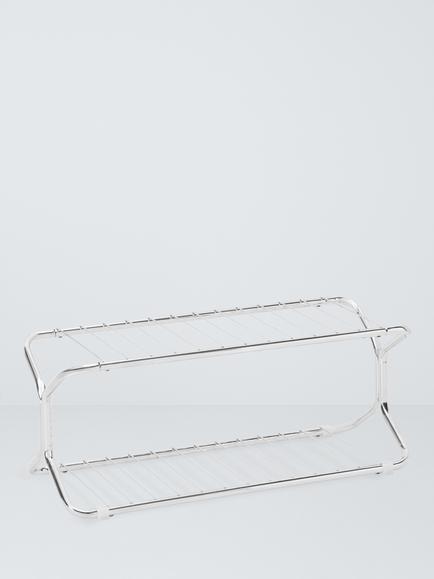 John Lewis Metal Shoe Rack, Chrome, 