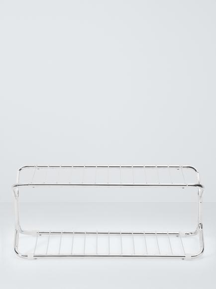 John Lewis Metal Shoe Rack, Chrome - view 2, 