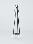 John Lewis Poly Rattan and Bamboo Coat Stand, Black