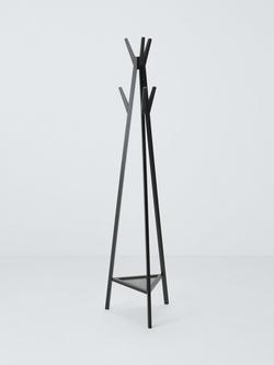 John Lewis Poly Rattan and Bamboo Coat Stand, Black, 