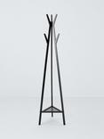 John Lewis Poly Rattan and Bamboo Coat Stand, Black
