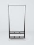 John Lewis Poly Rattan and Bamboo Clothes Rail, Black