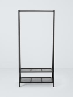 John Lewis Poly Rattan and Bamboo Clothes Rail, Black - view 2, 