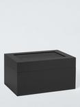 Poly Rattan and Bamboo Storage Box, Black