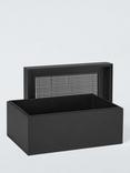Poly Rattan and Bamboo Storage Box, Black