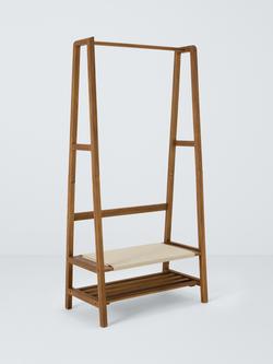 John Lewis FSC-Certified (Acacia Wood) and Rope Clothes Rail, Natural, 