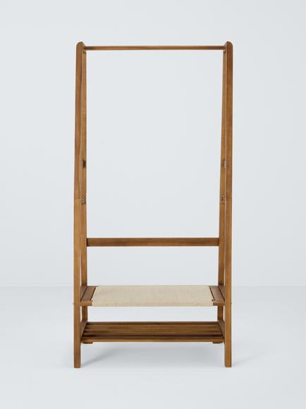 John Lewis FSC-Certified (Acacia Wood) and Rope Clothes Rail, Natural - view 2, 