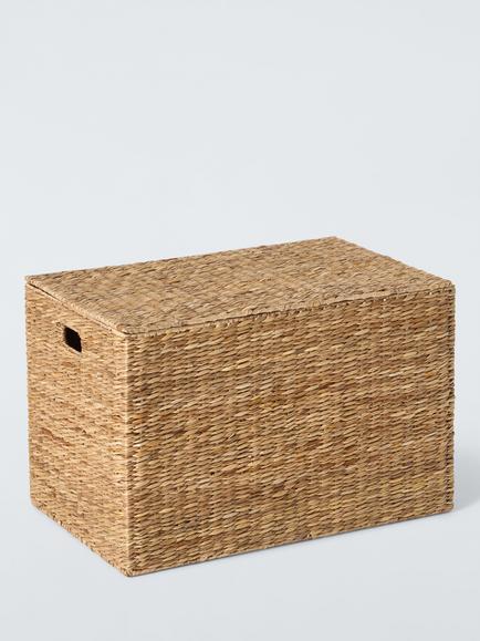 John Lewis Bulrush Lidded Trunk, Natural, Extra Large, 