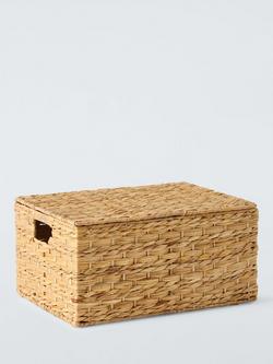 John Lewis Bulrush Lidded Box, Natural, Small, 
