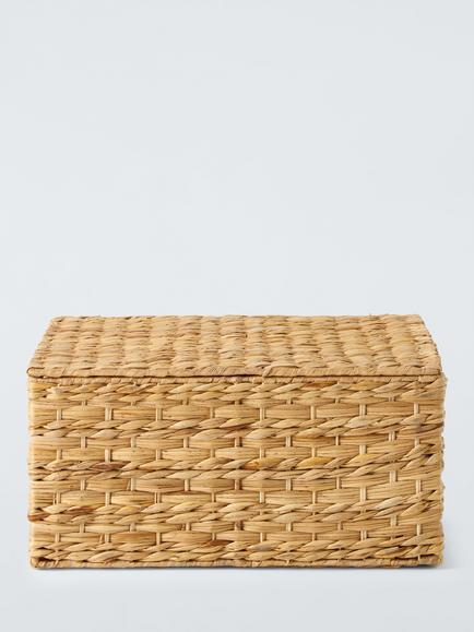John Lewis Bulrush Lidded Box, Natural, Small - view 2, 