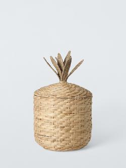 John Lewis Bulrush Pineapple Lidded Storage Box, Natural, 