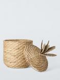 John Lewis Bulrush Pineapple Lidded Storage Box, Natural