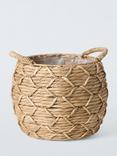 John Lewis Bulrush Round Planter, Natural