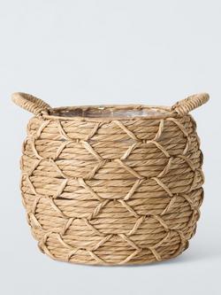 John Lewis Bulrush Round Planter, Natural - view 2, 