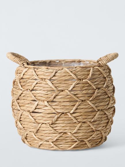 John Lewis Bulrush Round Planter, Natural - view 2, 