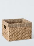 John Lewis Seagrass Rim Bulrush Rectangular Storage Basket, Natural