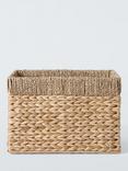 John Lewis Seagrass Rim Bulrush Rectangular Storage Basket, Natural