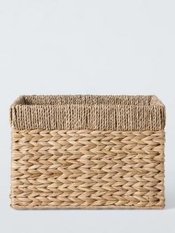 John Lewis Seagrass Rim Bulrush Rectangular Storage Basket, Natural - view 2, 