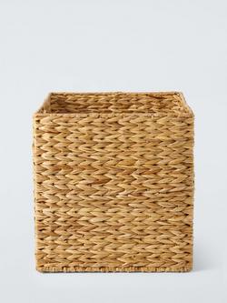 John Lewis Bulrush Storage Cube, Natural - view 2, 
