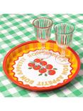 Talking Tables Bon Appetit Tomato Round Tin Tray, Multi