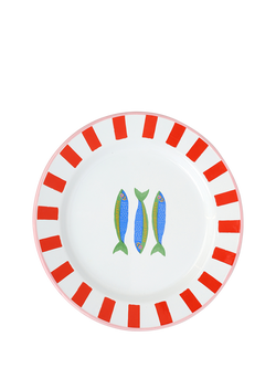 Talking Tables Bon Appetit Fish Enamel Plate, 20cm, Multi, Multi