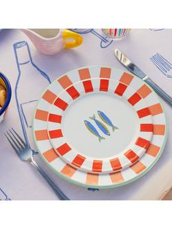 Talking Tables Bon Appetit Fish Enamel Plate, 20cm, Multi - view 2, Multi