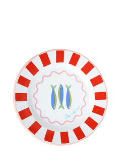 Talking Tables Bon Appetit Sardine Fish Enamel Plate, 25cm, Multi