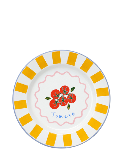 Talking Tables Bon Appetit Tomato Enamel Plate, 25cm, Multi, Multi