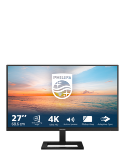 Philips 27E1N1800AE 4K Ultra HD HDR Monitor, 27”, Black - view 2, Black