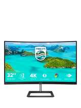 Philips 328E1CA Curved 4K Ultra HD Monitor, 32”, Black