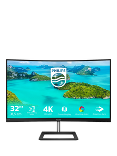 Philips 328E1CA Curved 4K Ultra HD Monitor, 32”, Black
