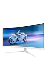 Philips 34M2C5501A Curved Wide Quad HD HDR Gaming Monitor with Ambiglow, 34”, White