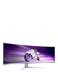 Philips 49M2C8900L 4K Ultra HD HDR OLED Gaming Monitor with Ambiglow, 49”, White - view 2, White