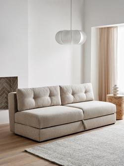 John Lewis Snooze 3 Seater Sofa Bed - view 2, Textured Latte