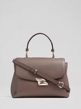 L.K.Bennett Darcie Leather Shoulder Bag, Taupe