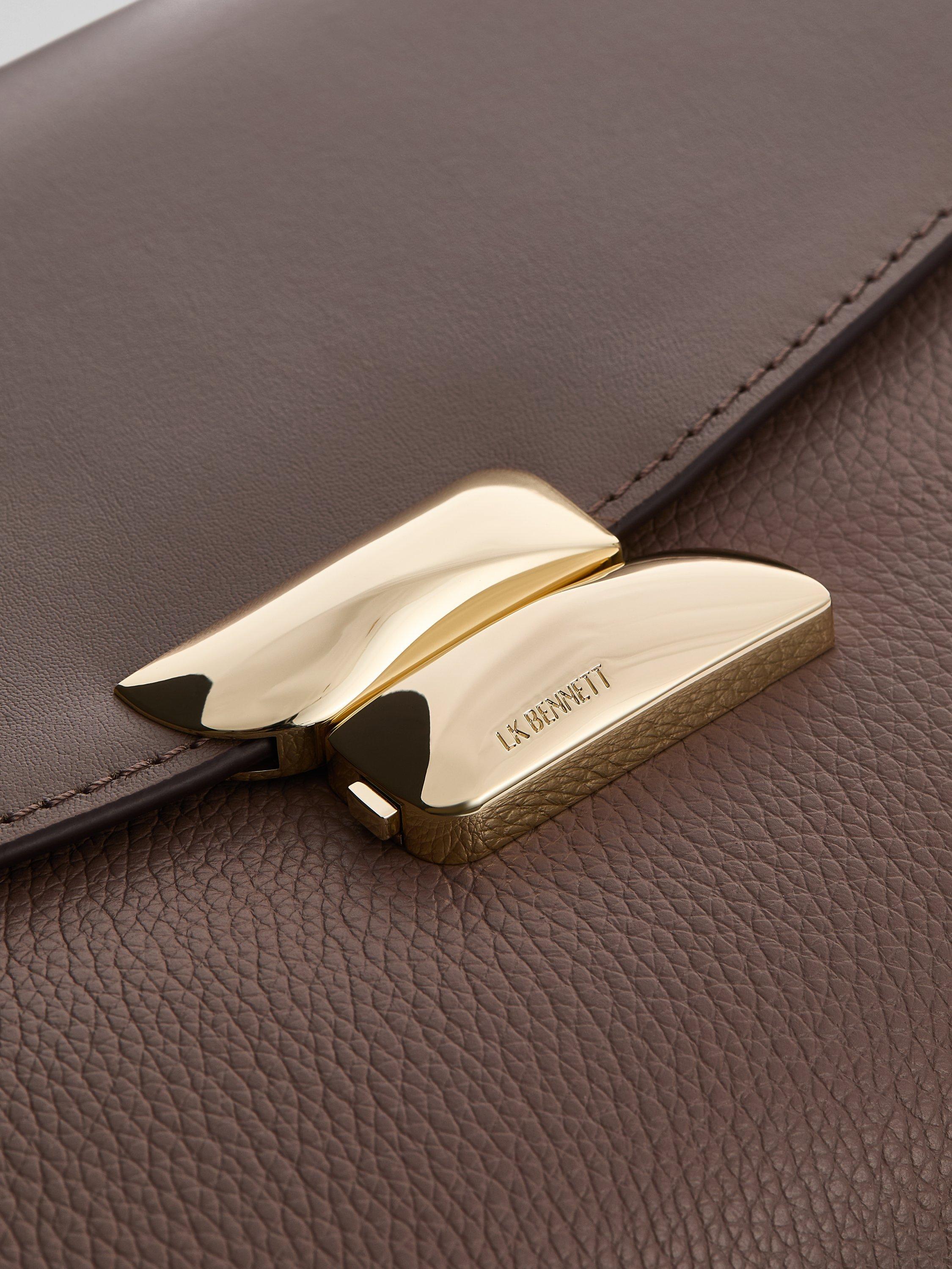 Product image 4 of 4, which shows L.K.Bennett Darcie Leather Shoulder Bag, Taupe