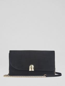 L.K.Bennett Aria Leather Cluch Bag, Black, Bla-black