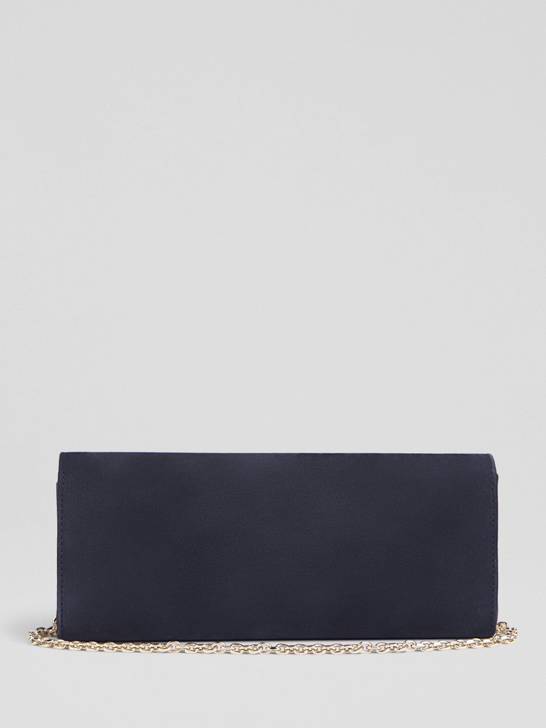 Product image 2 of 3, which shows L.K.Bennett Daisy Suede Clutch Bag, Navy