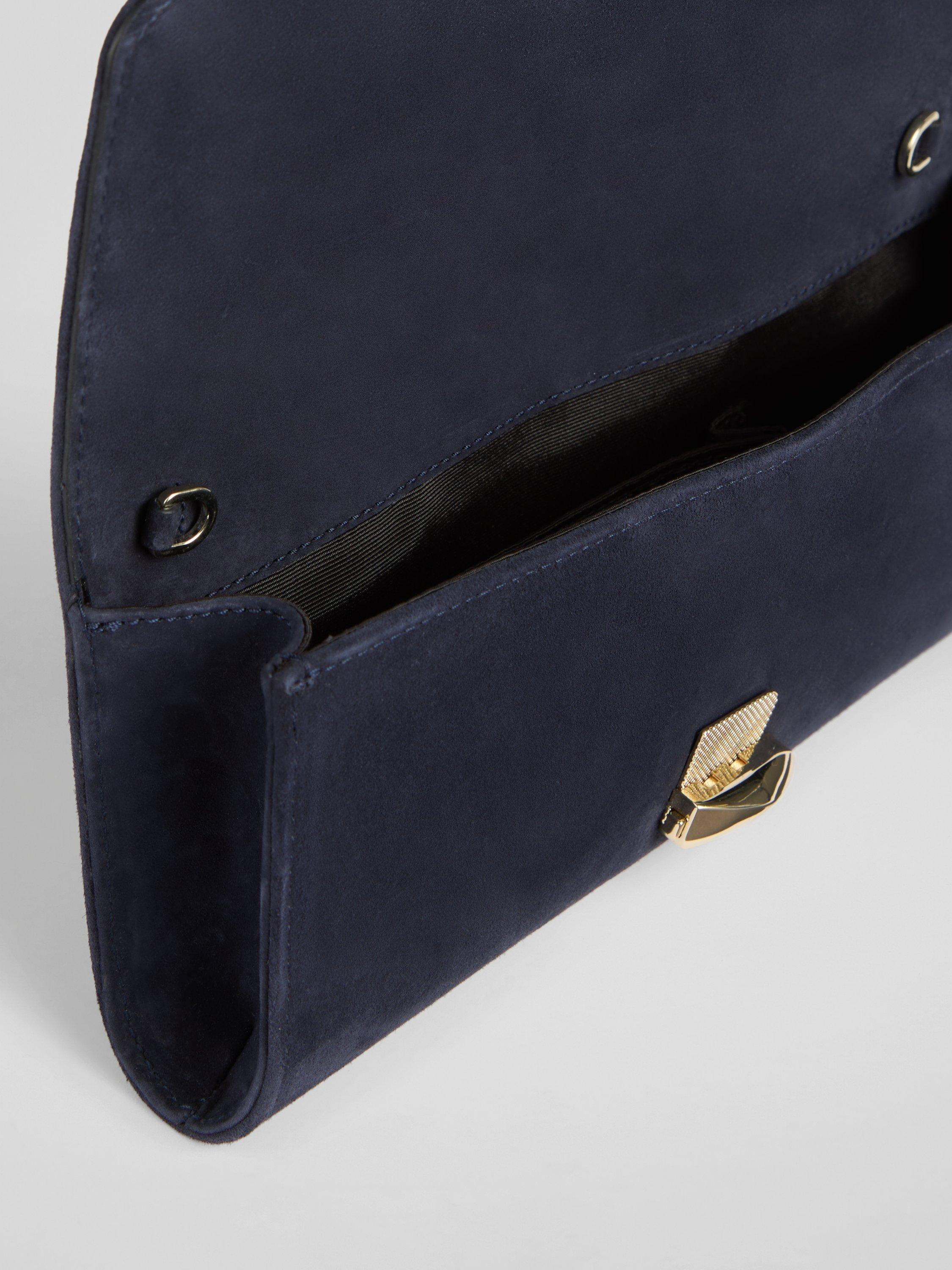 Product image 3 of 3, which shows L.K.Bennett Daisy Suede Clutch Bag, Navy