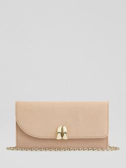 L.K.Bennett Florence Suede Clutch Bag, Trench, Trench