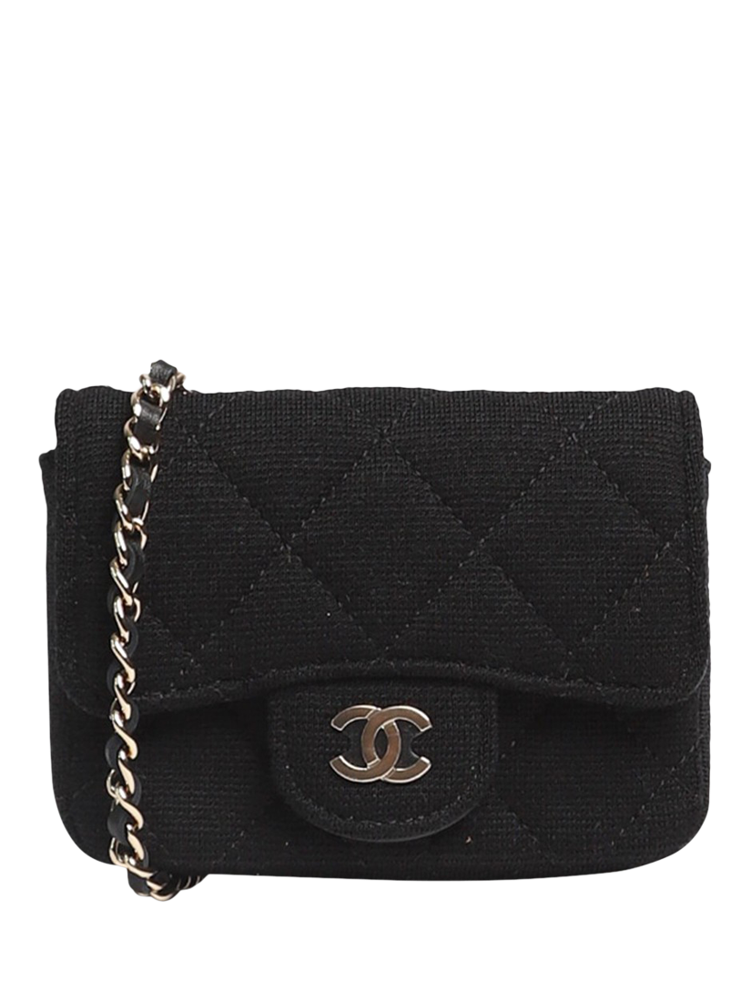 Pre-loved CHANEL 2020 Micro Classic Single Flap Bag, Black
