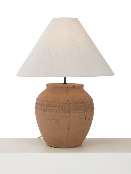 John Lewis Dunstan Table Lamp, Terracotta, Terracotta