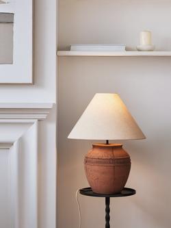 John Lewis Dunstan Table Lamp, Terracotta - view 2, Terracotta