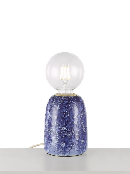 John Lewis Stockley Ceramic Table Lamp, Blue