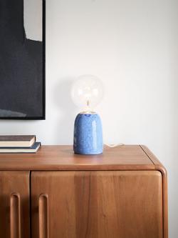 John Lewis Stockley Ceramic Table Lamp - view 2, Blue