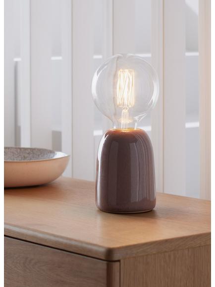 John Lewis Stockley Ceramic Table Lamp - view 2, Lilac
