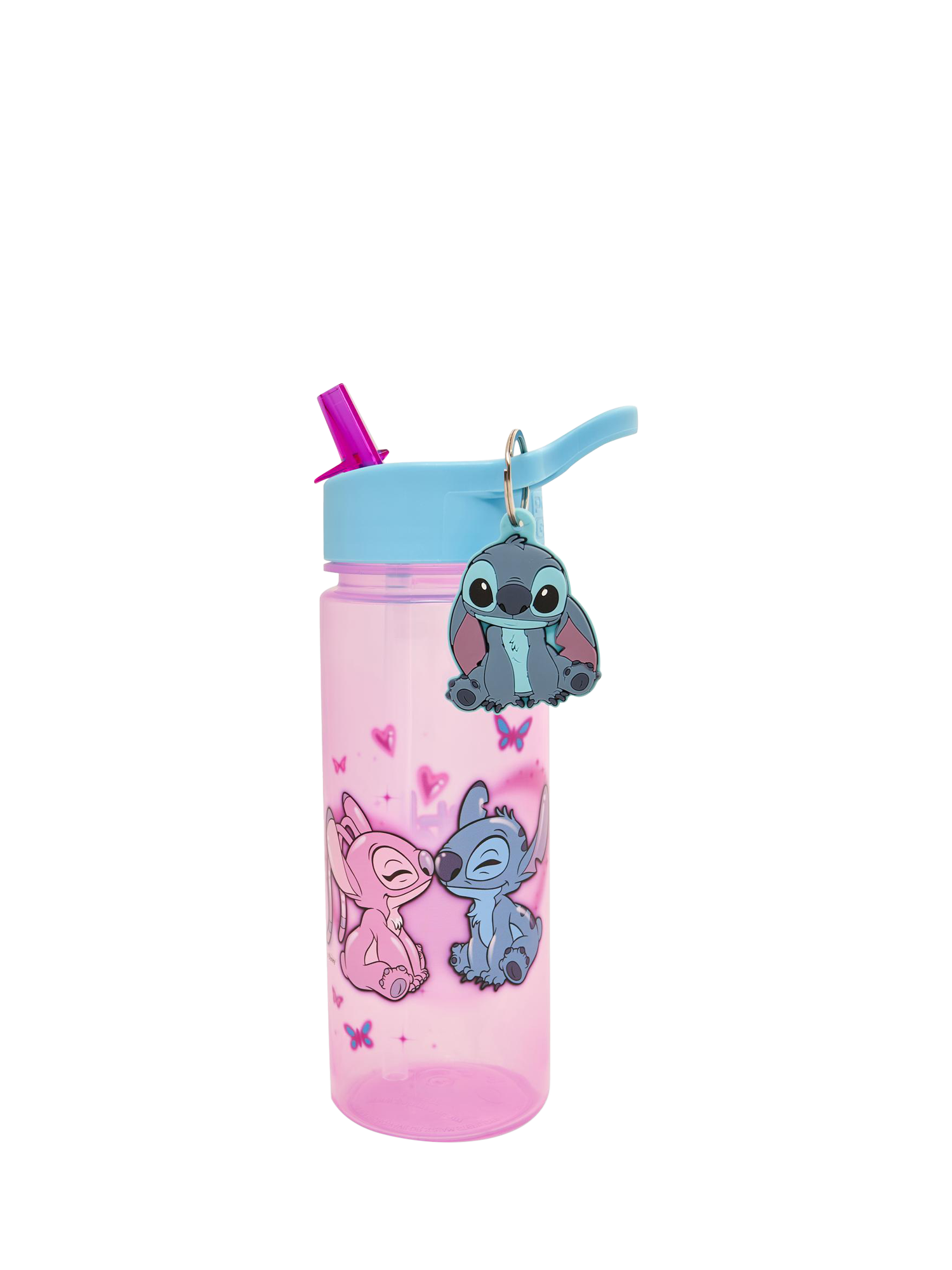 Polar Gear Kids' Disney Lilo & Stitch Charm Drinks Bottle, 500ml, Blue/Pink