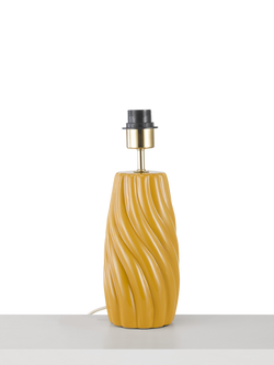 John Lewis Ripple Ceramic Table Lamp Base, Ochre