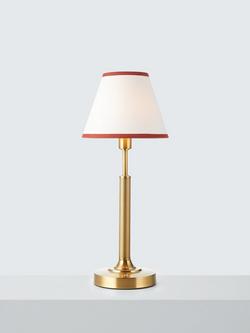 John Lewis Baily Large Rechargeable Table Lamp, Brass, Brass