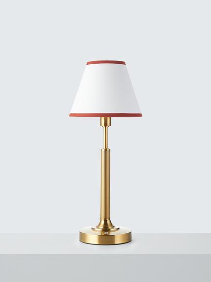 John Lewis Baily Large Rechargeable Table Lamp, Brass - view 2, Brass
